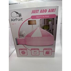 AirFort Pretty in Pink Inflatable Play Tent Kids Indoor Fort 77 x 50 New